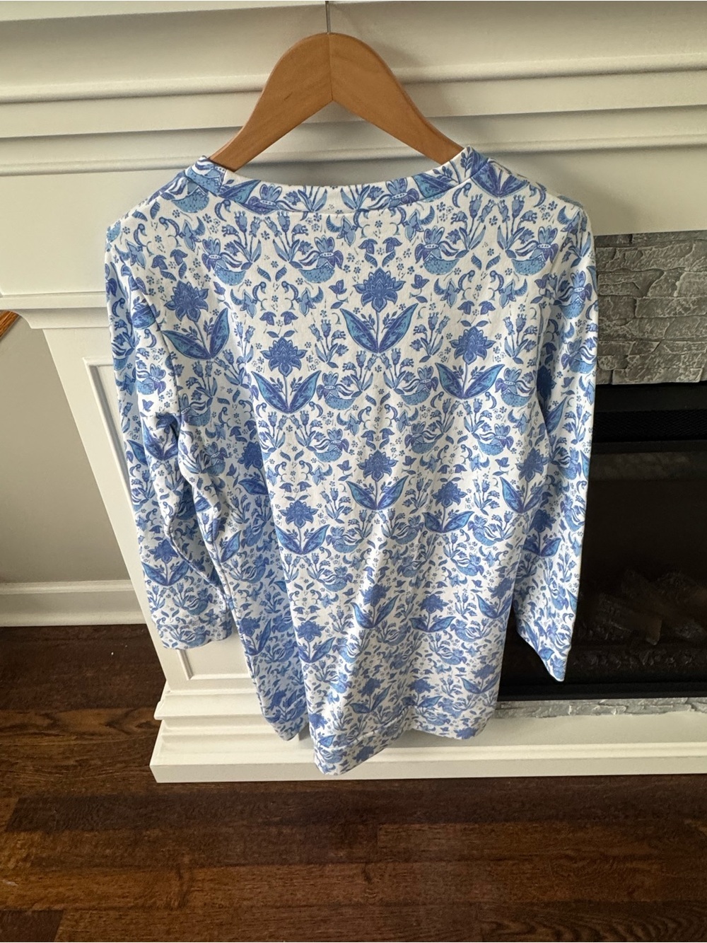 Sail to Sable Dress Crewneck STS Batik Blue Long Sleeve Spring day dress nap - Picture 4 of 9